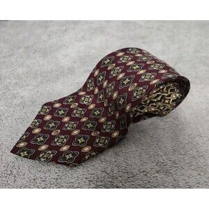Tommy Hilfiger 100% Italian Silk Rampant Lion Crest Medallion Gent's Neck Tie